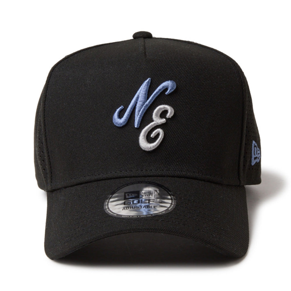 New Era Golf Script Classic NE Black 9FORTY A-Frame Snapback Cap