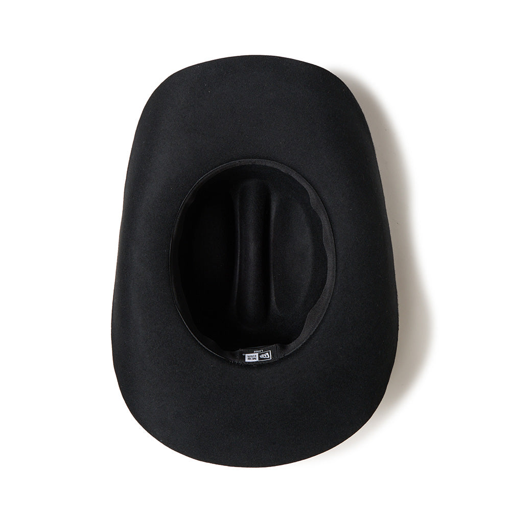 New Era Black Wool Felt Cowboy Hat