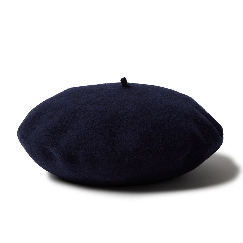 New Era Branded Navy Wool Beret