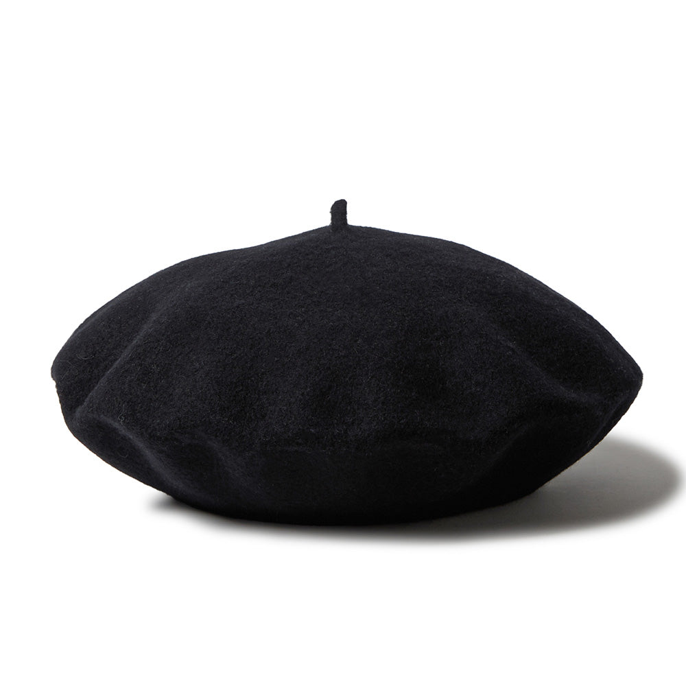 New Era Branded Black Wool Beret