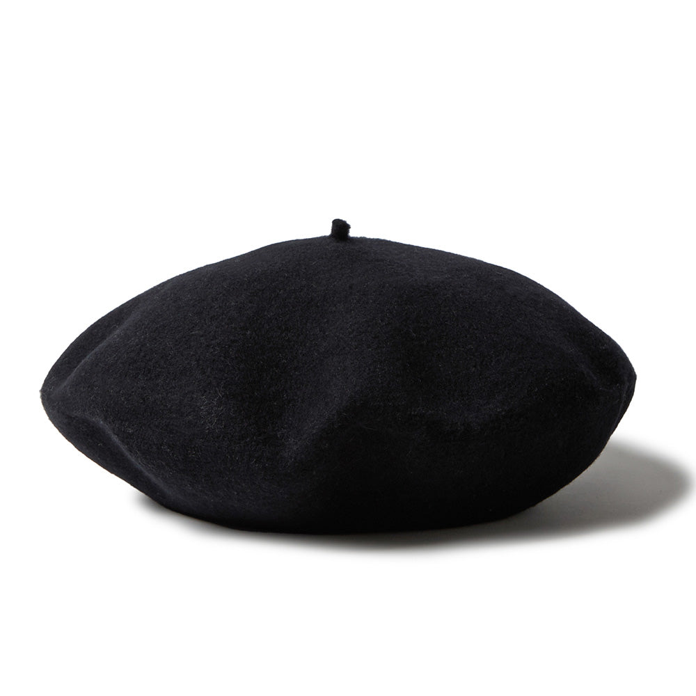 New Era Branded Black Wool Beret