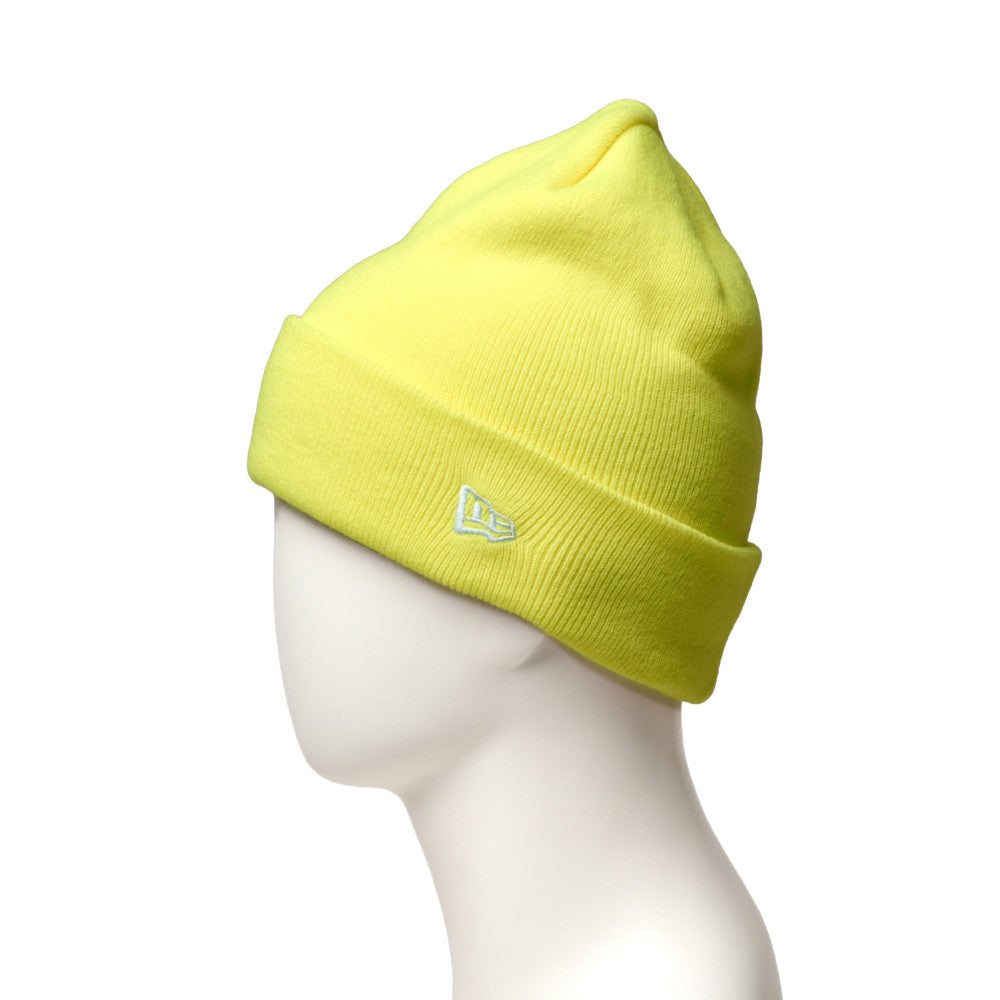 New Era Basic Neon Yellow Cuff Knit Beanie