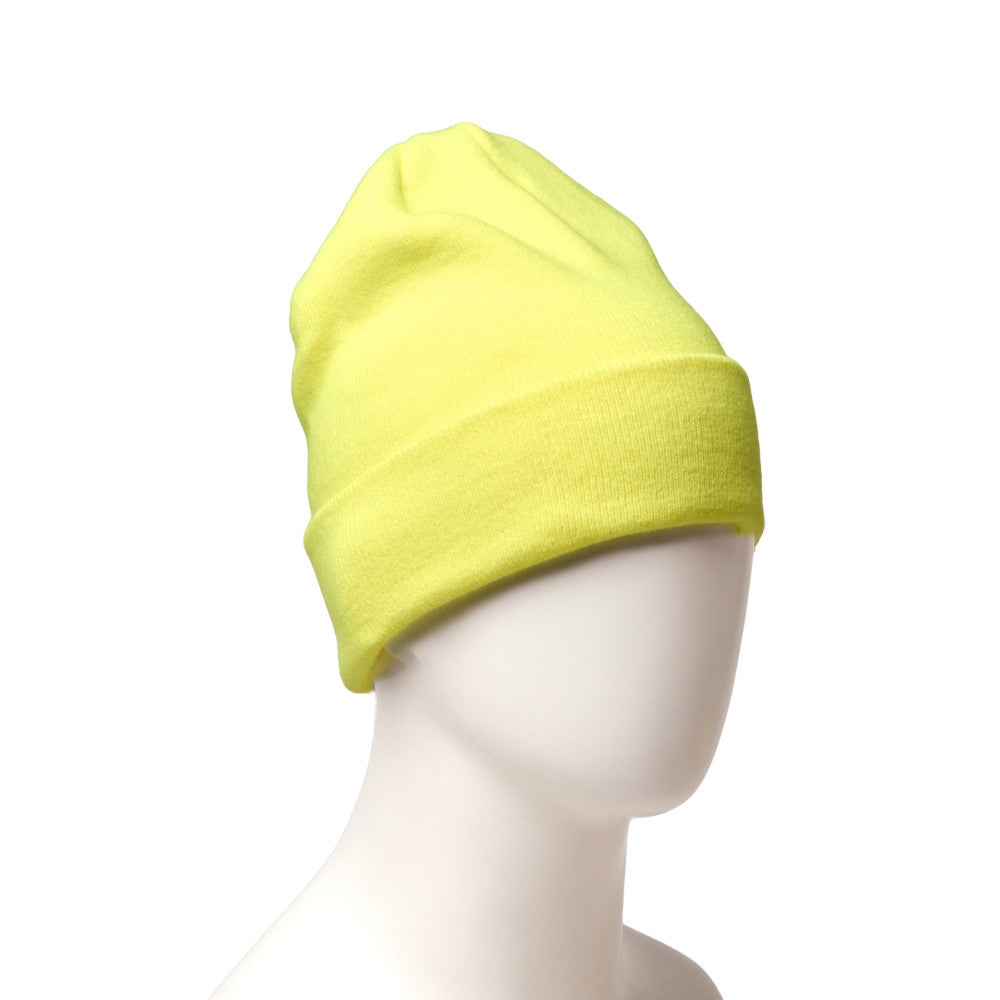 New Era Basic Neon Yellow Cuff Knit Beanie