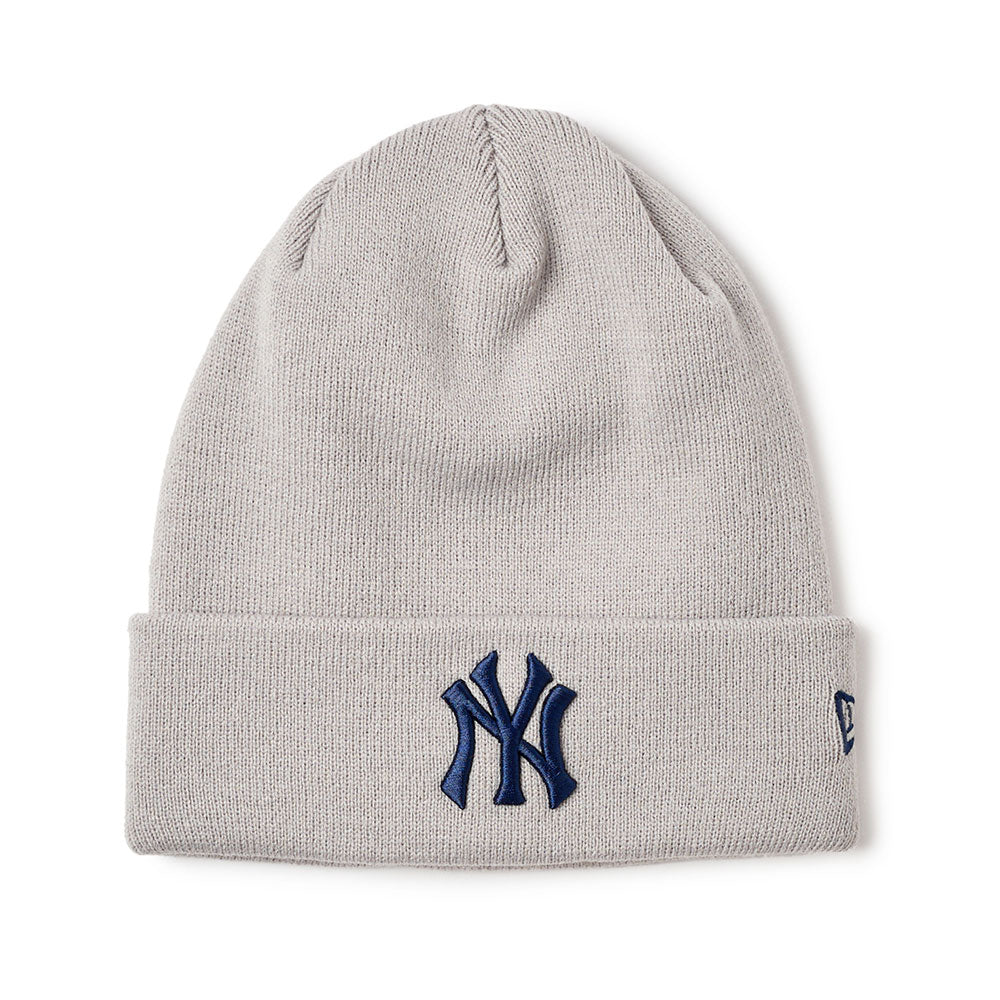 New Era New York Yankees Light Grey Basic Cuff Knit Beanie