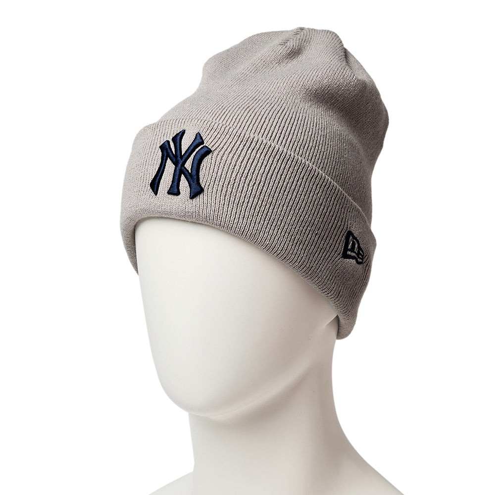 New Era New York Yankees Light Grey Basic Cuff Knit Beanie
