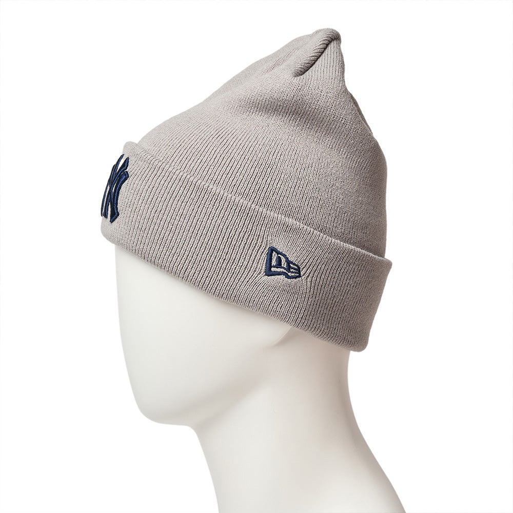 New Era New York Yankees Light Grey Basic Cuff Knit Beanie