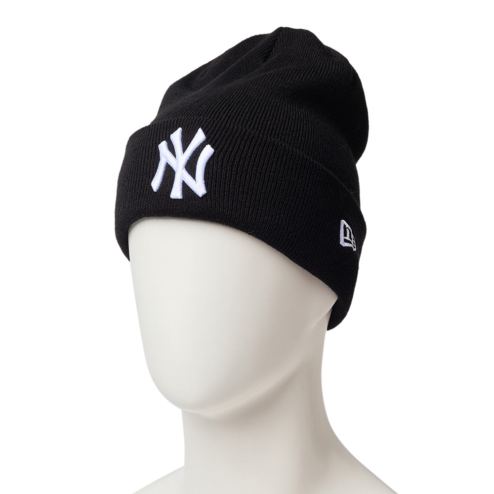 New Era New York Yankees Black Basic Cuff Knit Beanie