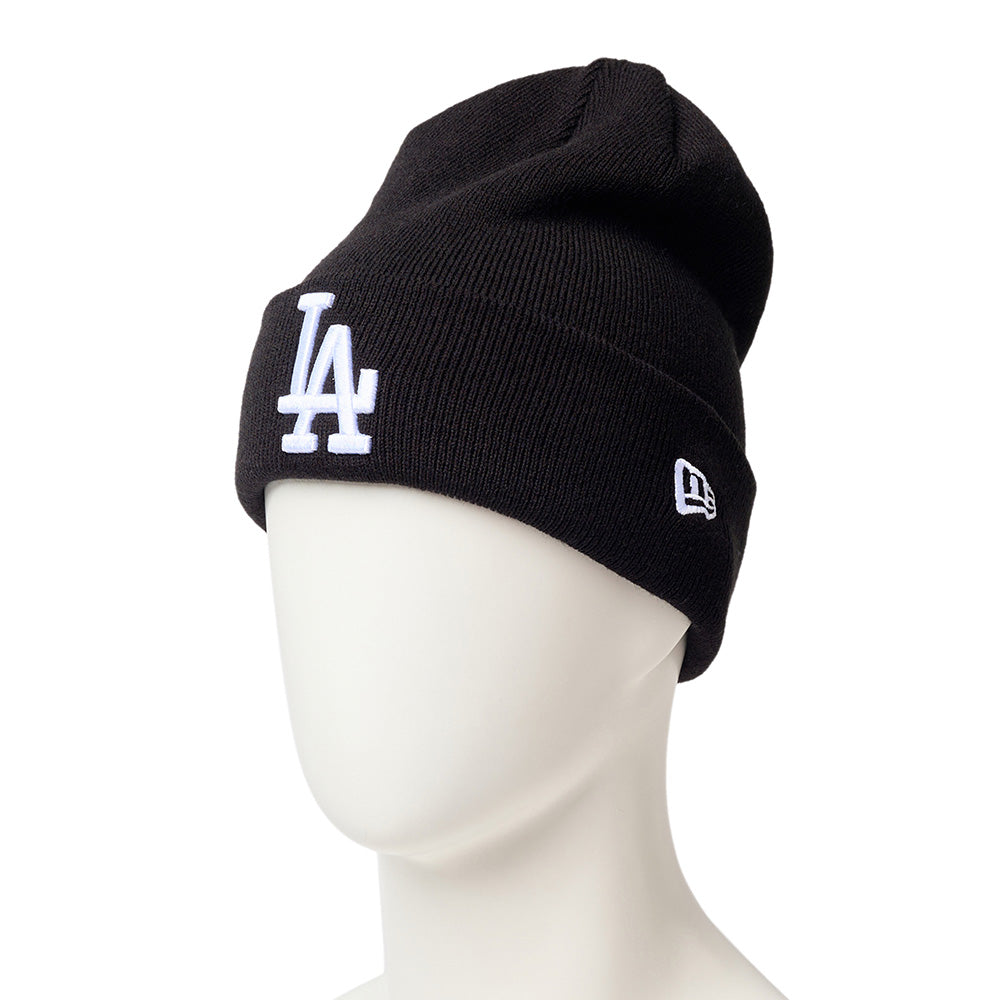 New Era Los Angeles Dodgers Black Basic Cuff Knit Beanie
