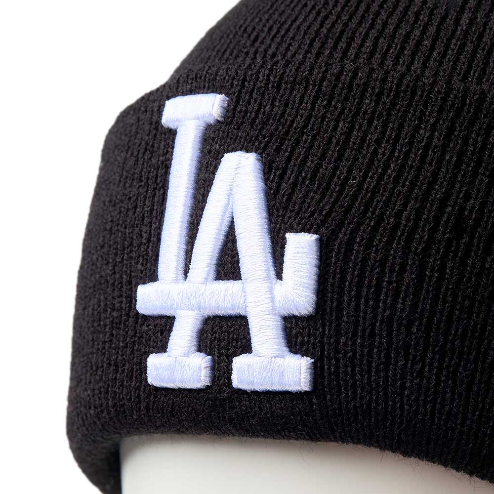 New Era Los Angeles Dodgers Black Basic Cuff Knit Beanie