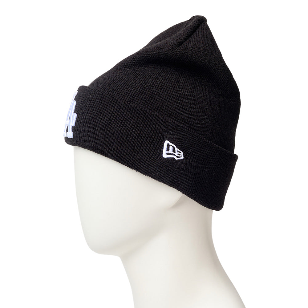 New Era Los Angeles Dodgers Black Basic Cuff Knit Beanie