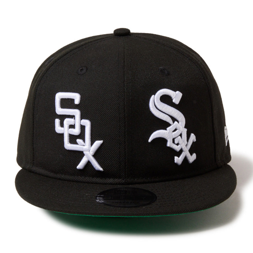 New Era Chicago White Sox Double Logo Black 9FIFTY Snapback Cap
