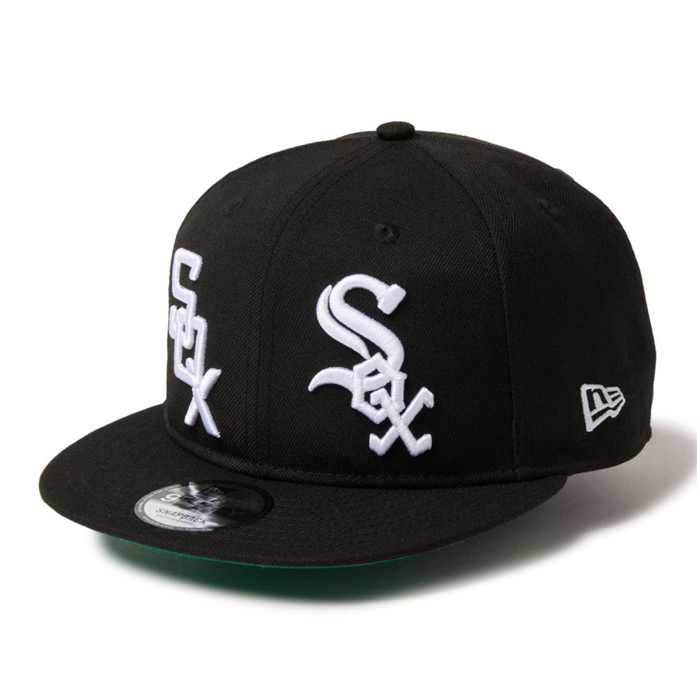 New Era Chicago White Sox Double Logo Black 9FIFTY Snapback Cap