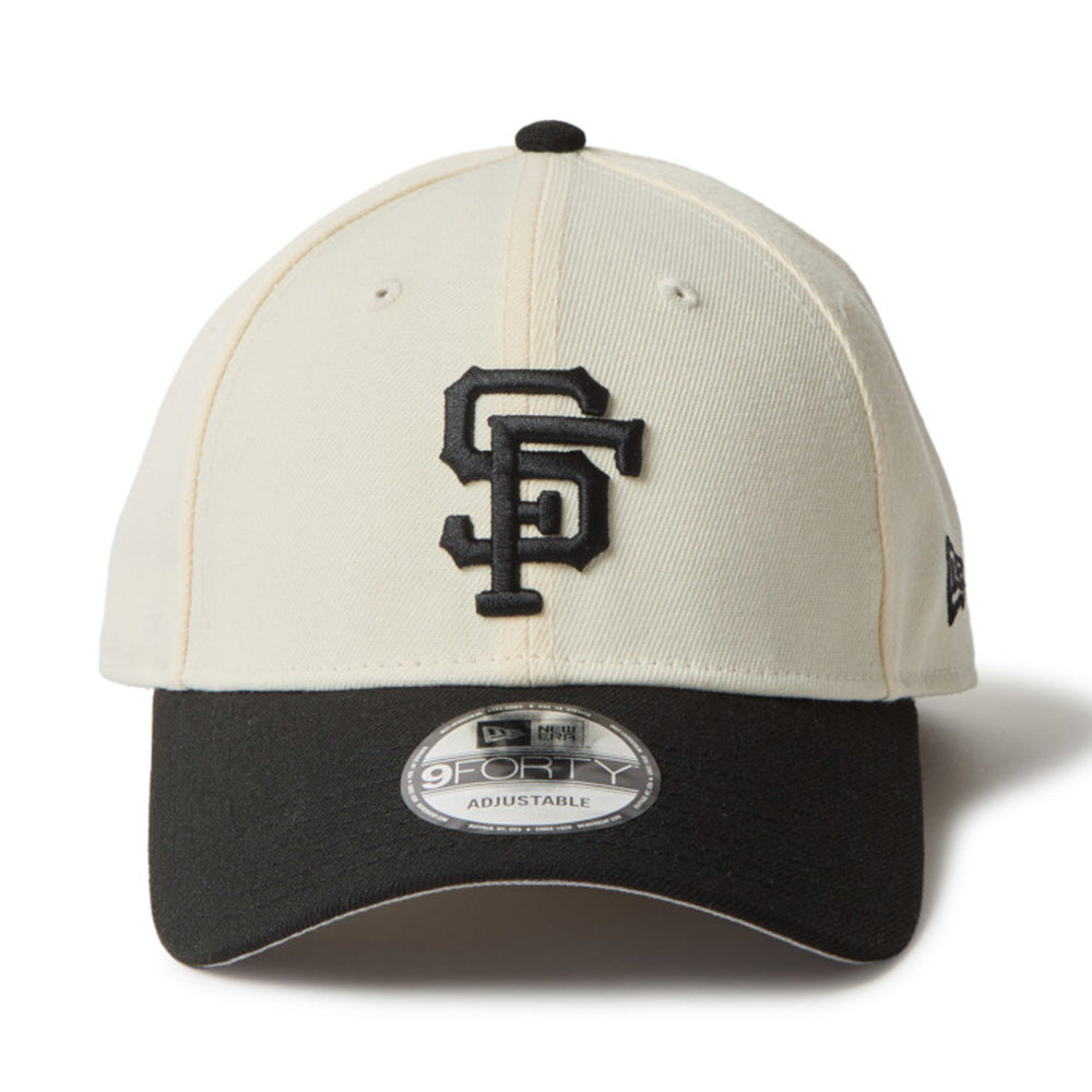 New Era San Francisco Giants Two Tone Chrome White 9FORTY Velcro Strap Adjustable Cap