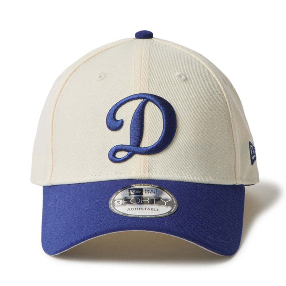 New Era Los Angeles Dodgers Two Tone Chrome White 9FORTY Velcro Strap Adjustable Cap