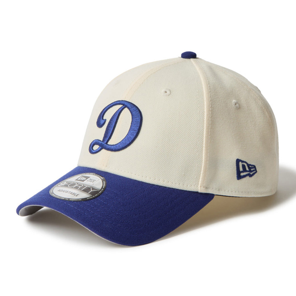 New Era Los Angeles Dodgers Two Tone Chrome White 9FORTY Velcro Strap Adjustable Cap