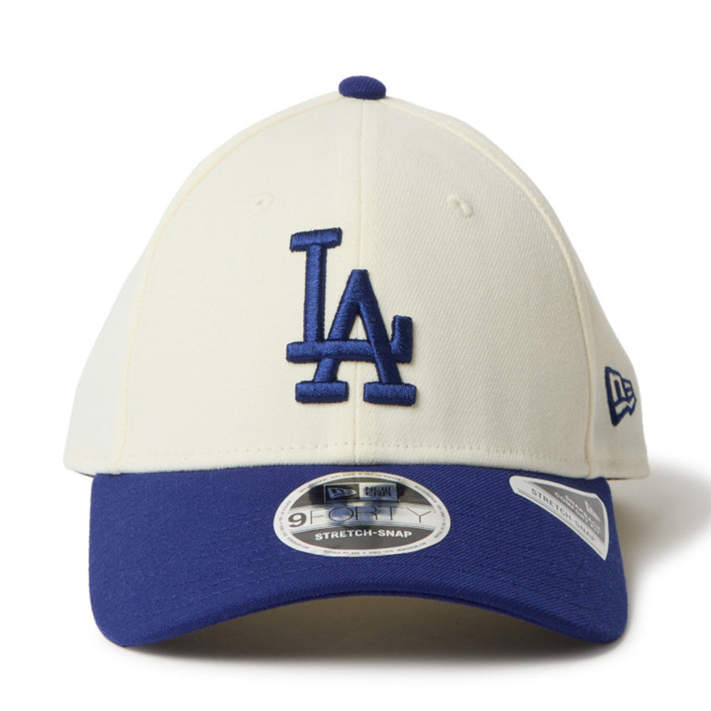 New Era Los Angeles Dodgers Chrome White Blue 9FORTY Stretch Snapback Cap