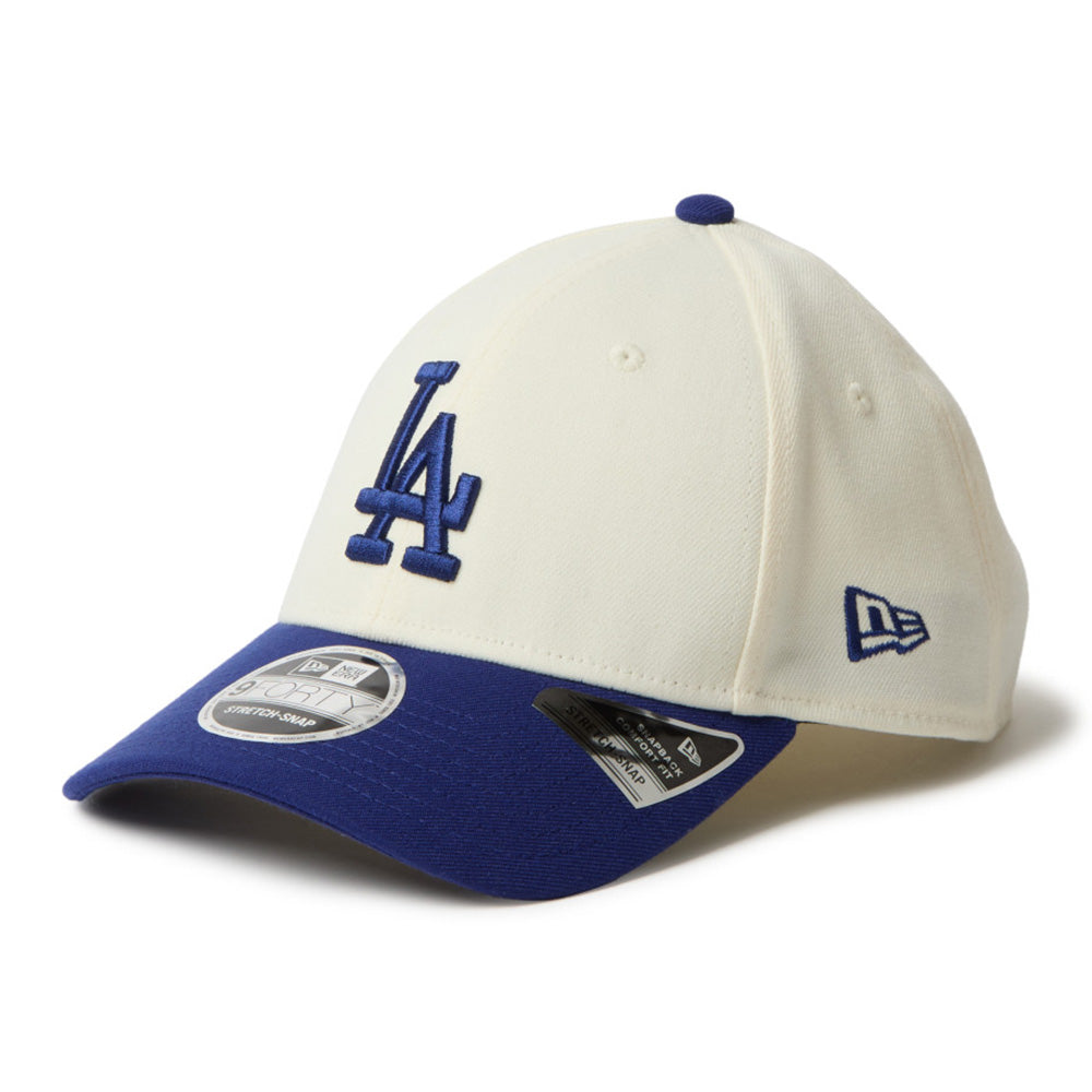 New Era Los Angeles Dodgers Chrome White Blue 9FORTY Stretch Snapback Cap