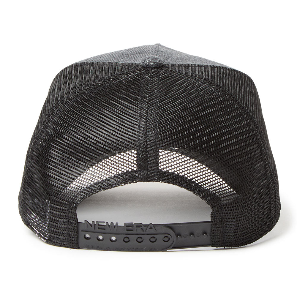 New Era Wordmark Denim Grey 9FORTY A-Frame Trucker Snapback Cap