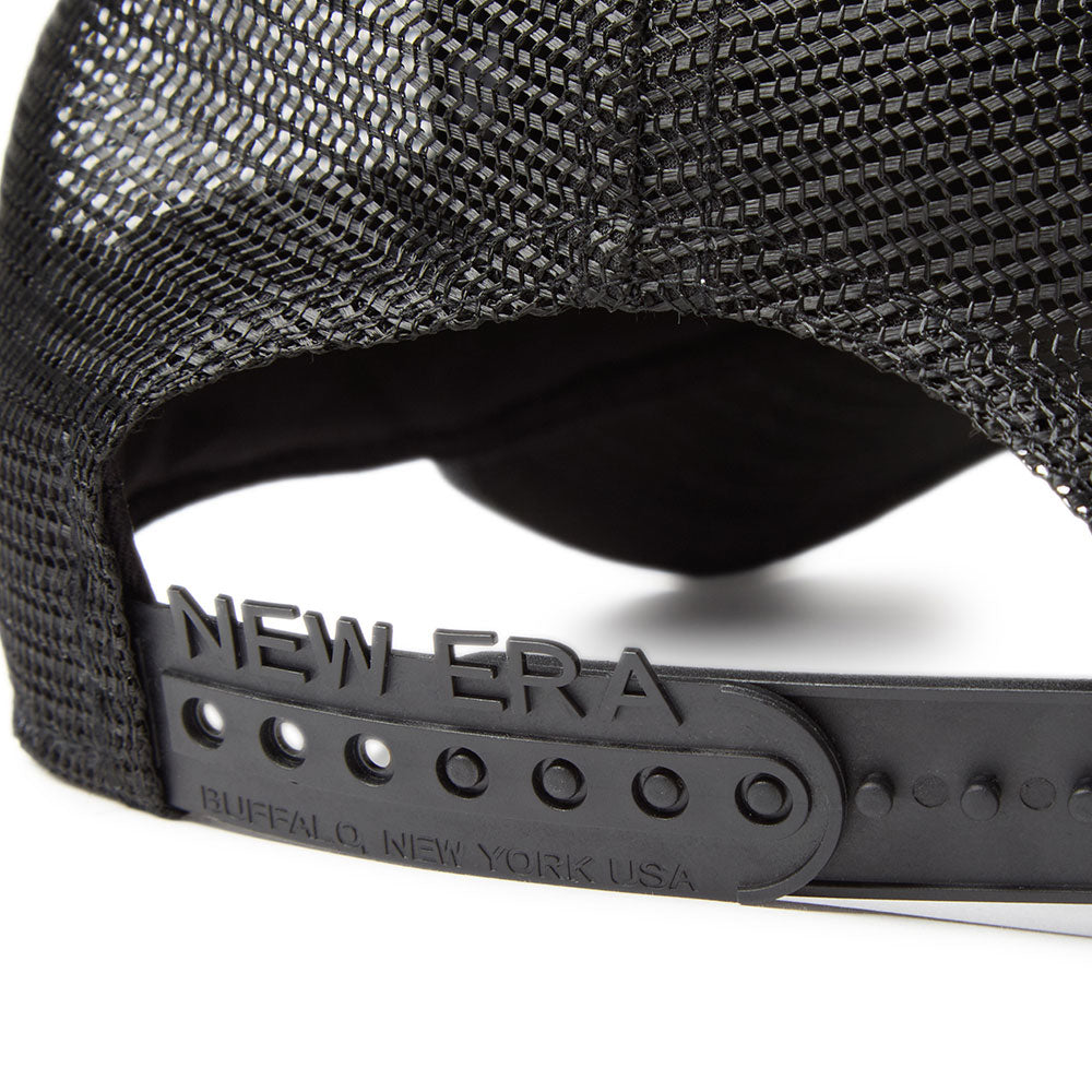 New Era Wordmark Denim Grey 9FORTY A-Frame Trucker Snapback Cap