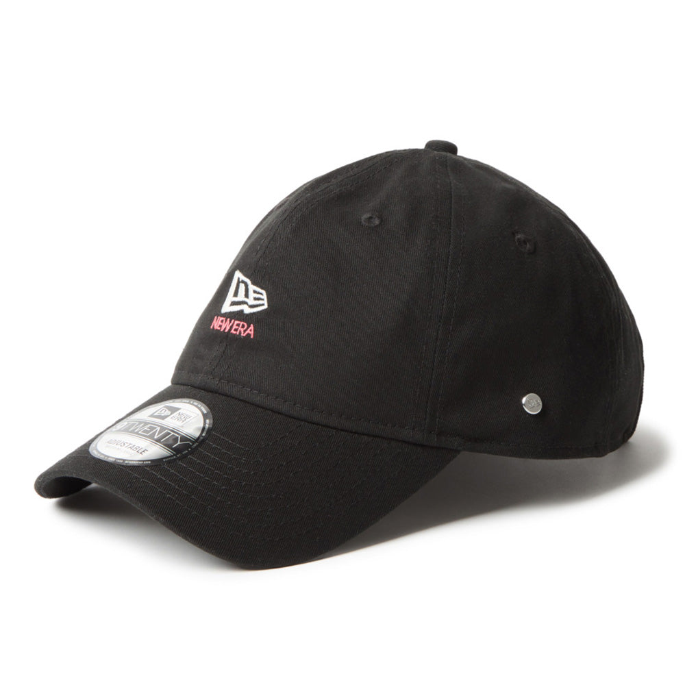 New Era Flag and Wordmark Black 9TWENTY Adjustable Cap