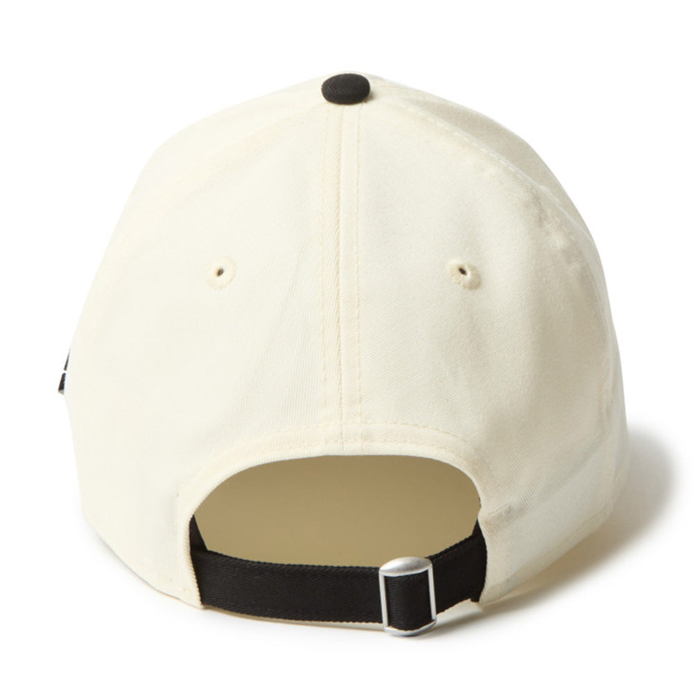 New Era Wordmark TPU Logo and Metal Flag White Black 9TWENTY Adjustable Cap