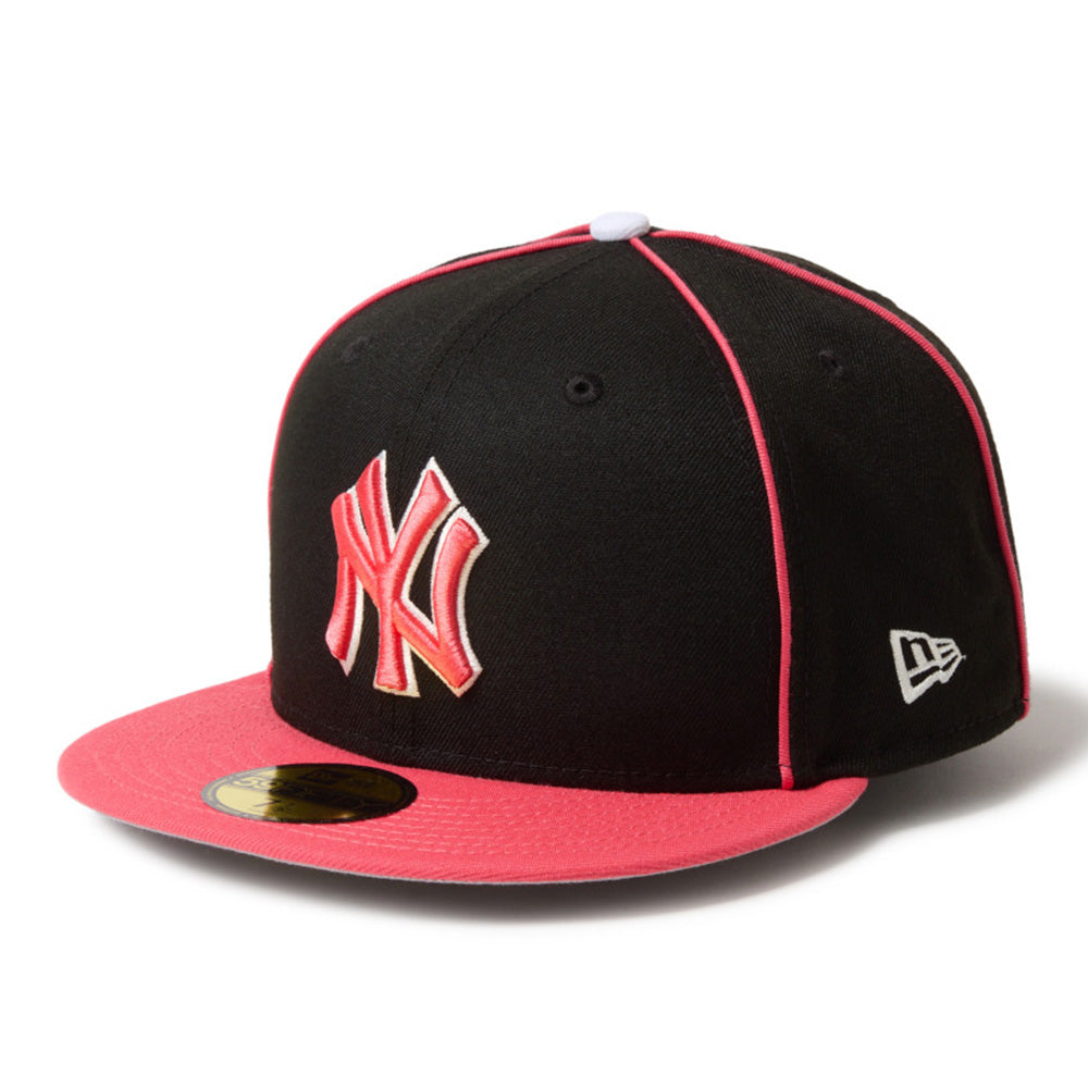 New Era New York Yankees Pipping Two Tone Black Red 59FIFTY Fitted Cap