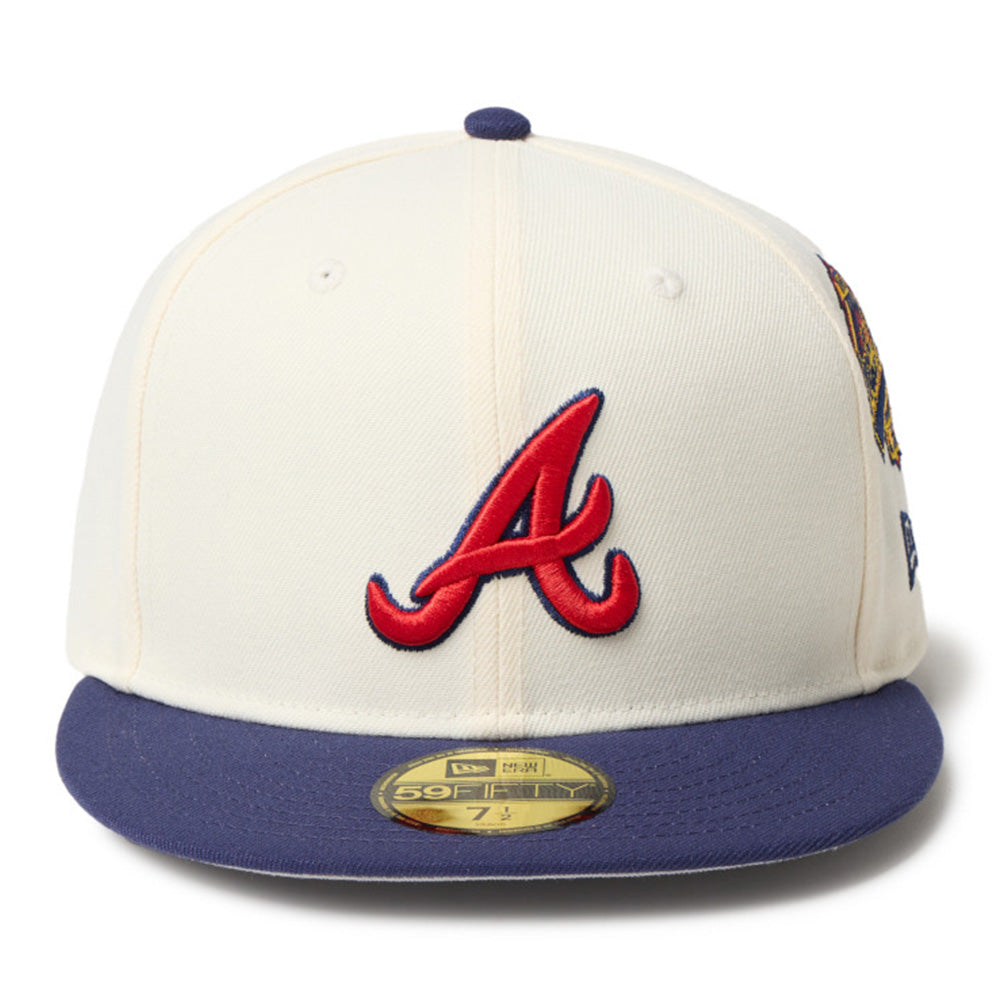 New Era ATlanta Braves Two Tone Chrome White 59FIFTY Fitted Cap