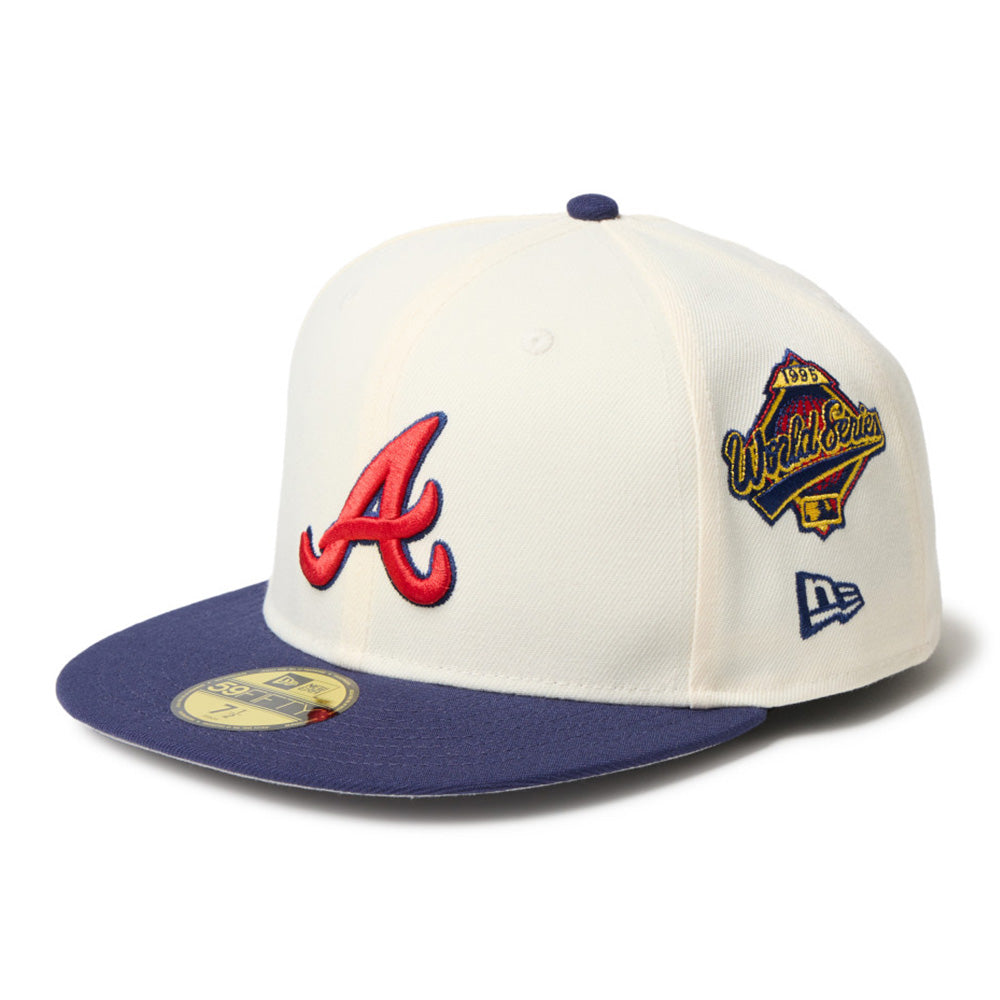 New Era ATlanta Braves Two Tone Chrome White 59FIFTY Fitted Cap