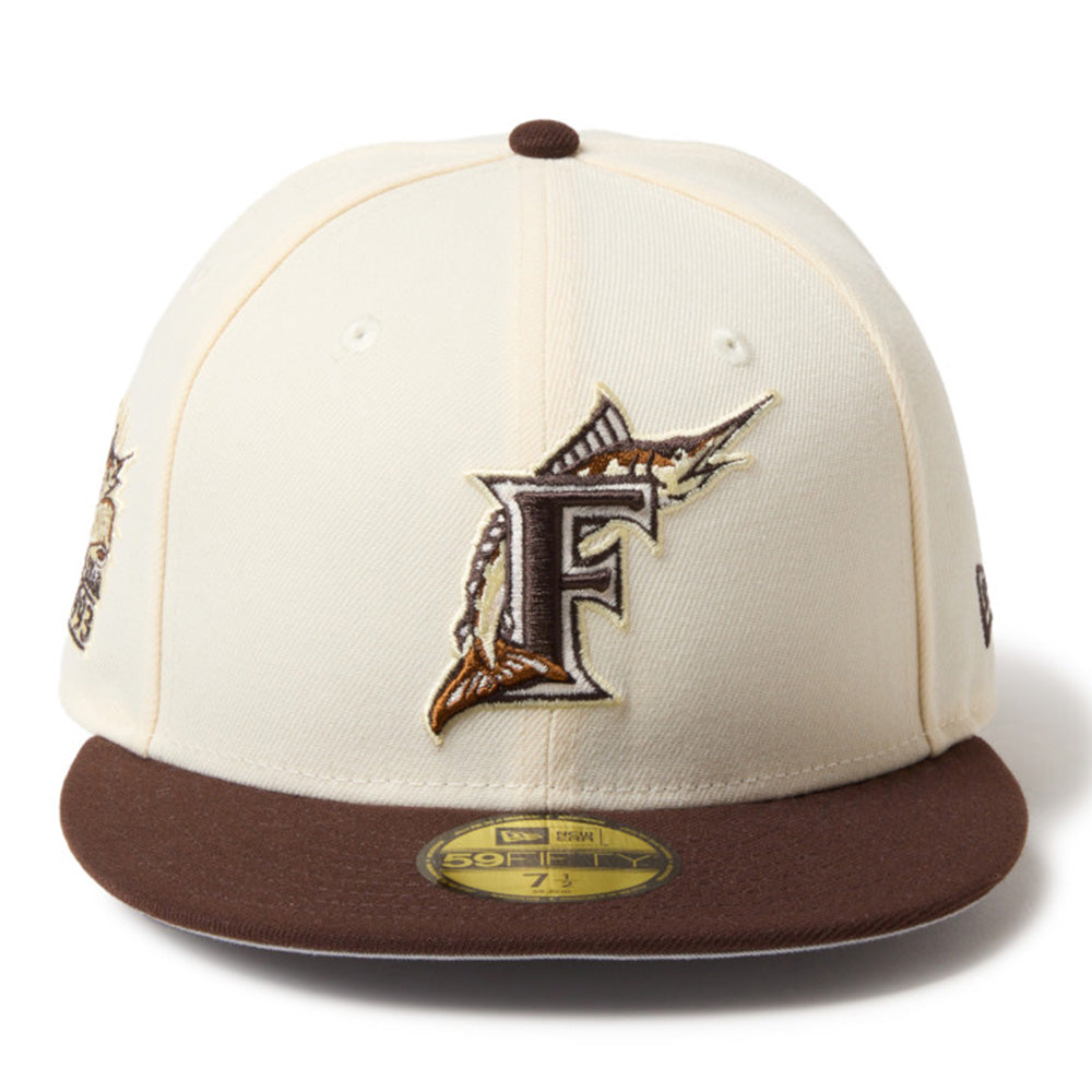 New Era Florida Marlins Cold Brew Ivory Brown 59FIFTY Fitted Cap