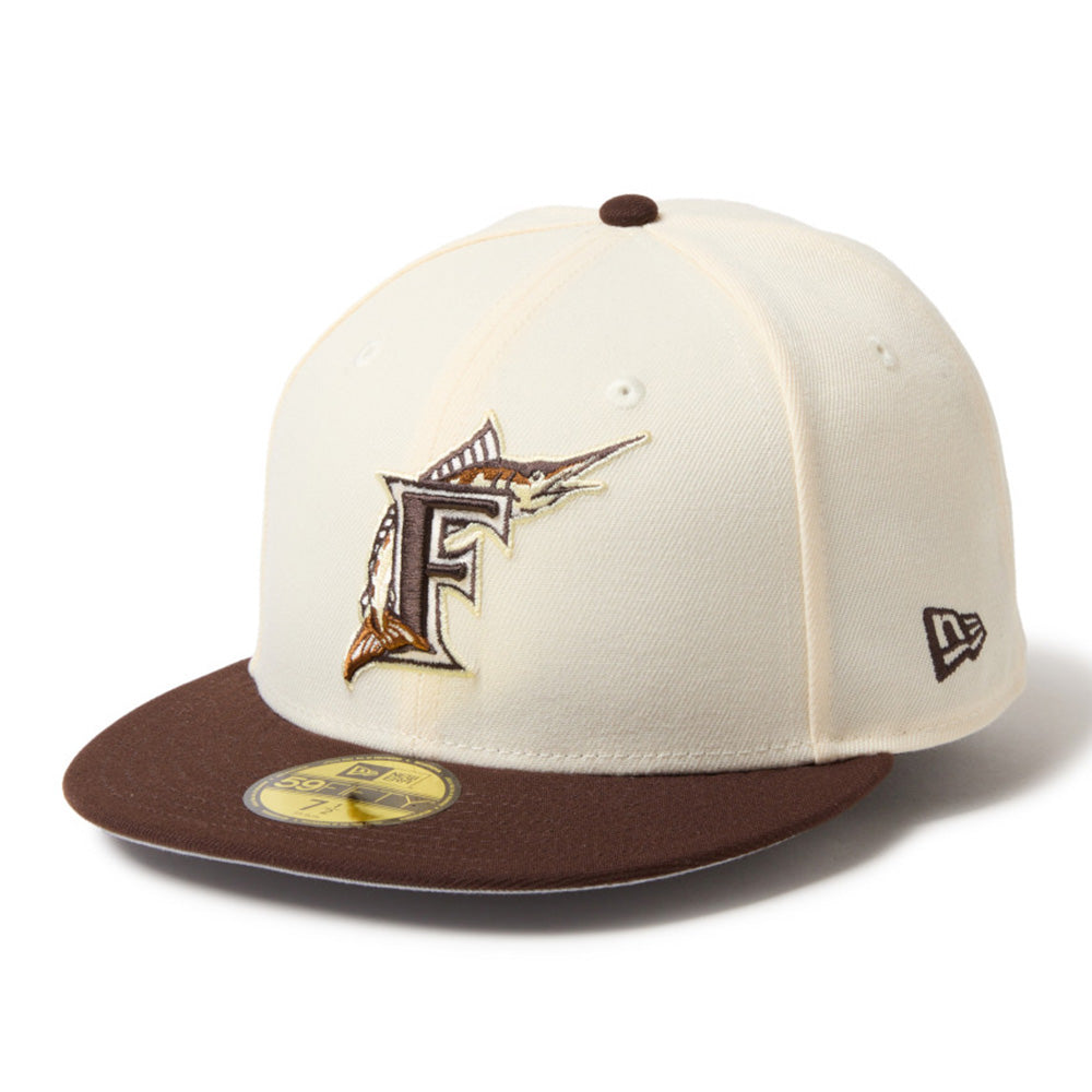 New Era Florida Marlins Cold Brew Ivory Brown 59FIFTY Fitted Cap