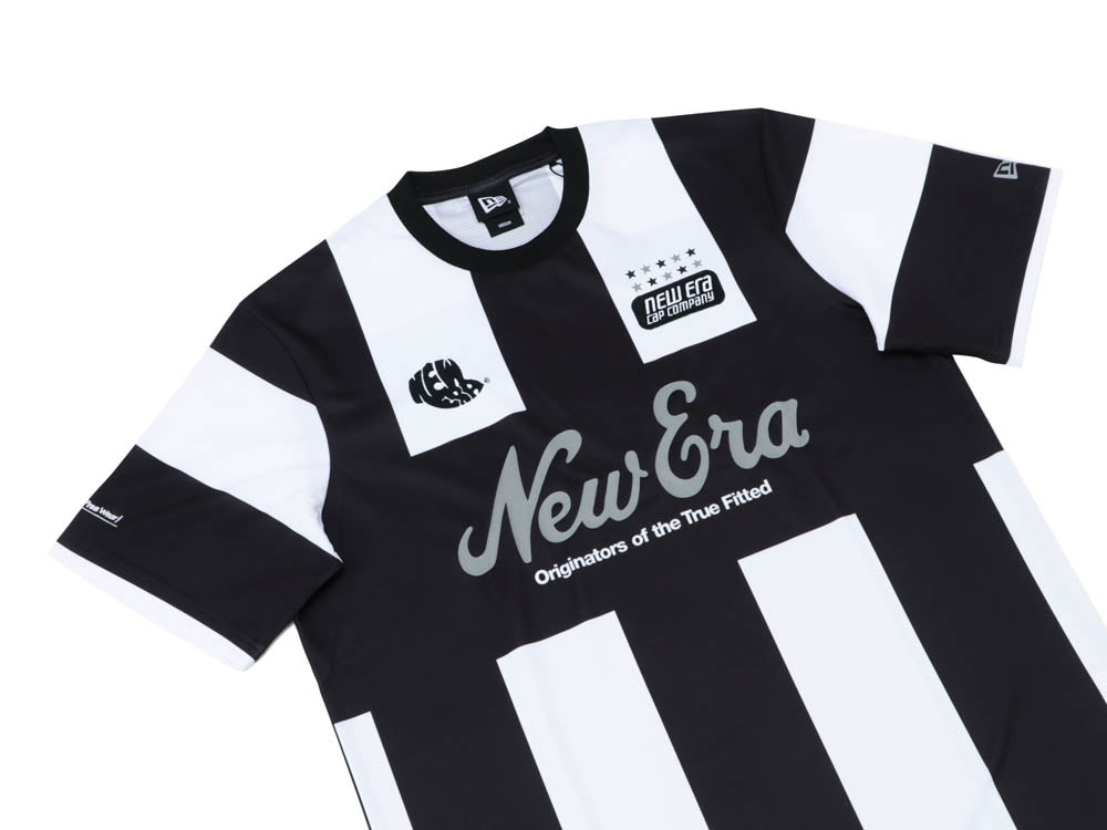 New Era Black and White Soccer Jersey T-Shirt