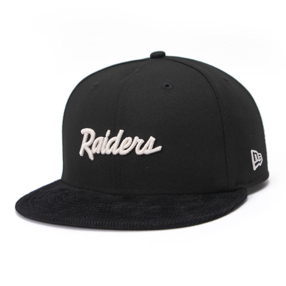 New Era Las Vegas Raiders Corduroy Black Seasonal Core 9FIFTY Snapback Cap