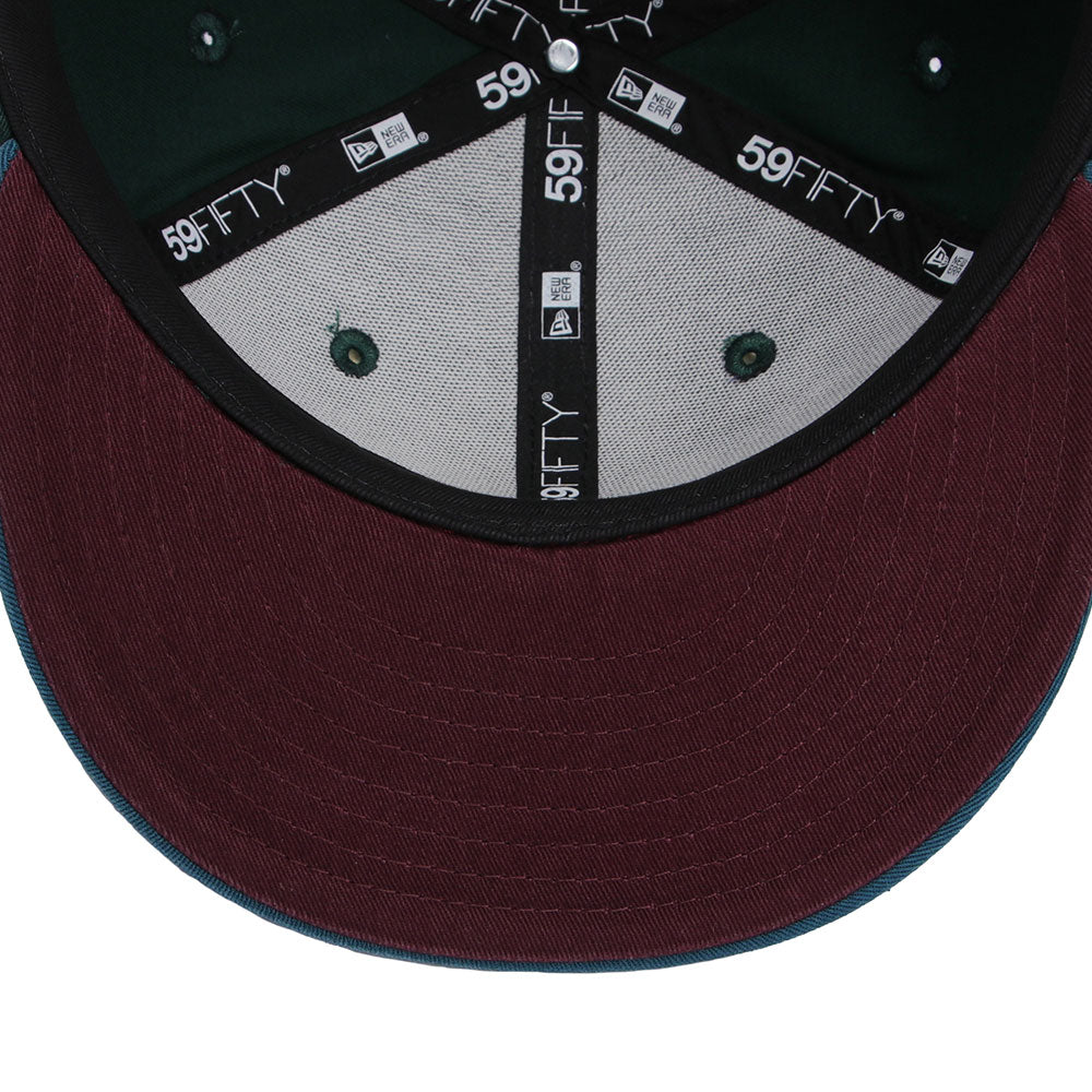 New Era Script Seasonal Core Dark Green Cadet Blue 59FIFTY Fitted Cap (PH EXCLUSIVE)