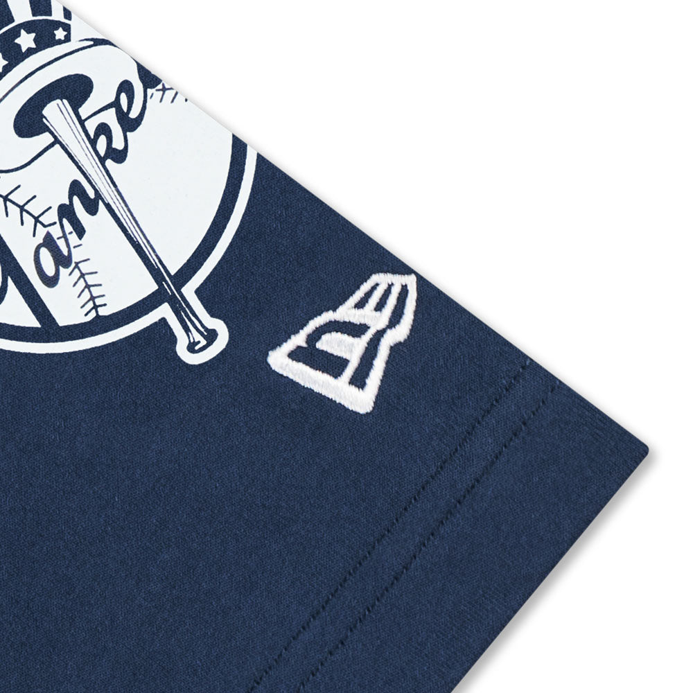 New Era New York Yankees Script Logo Oceanside Blue COOLERA Short Sleeve T-Shirt