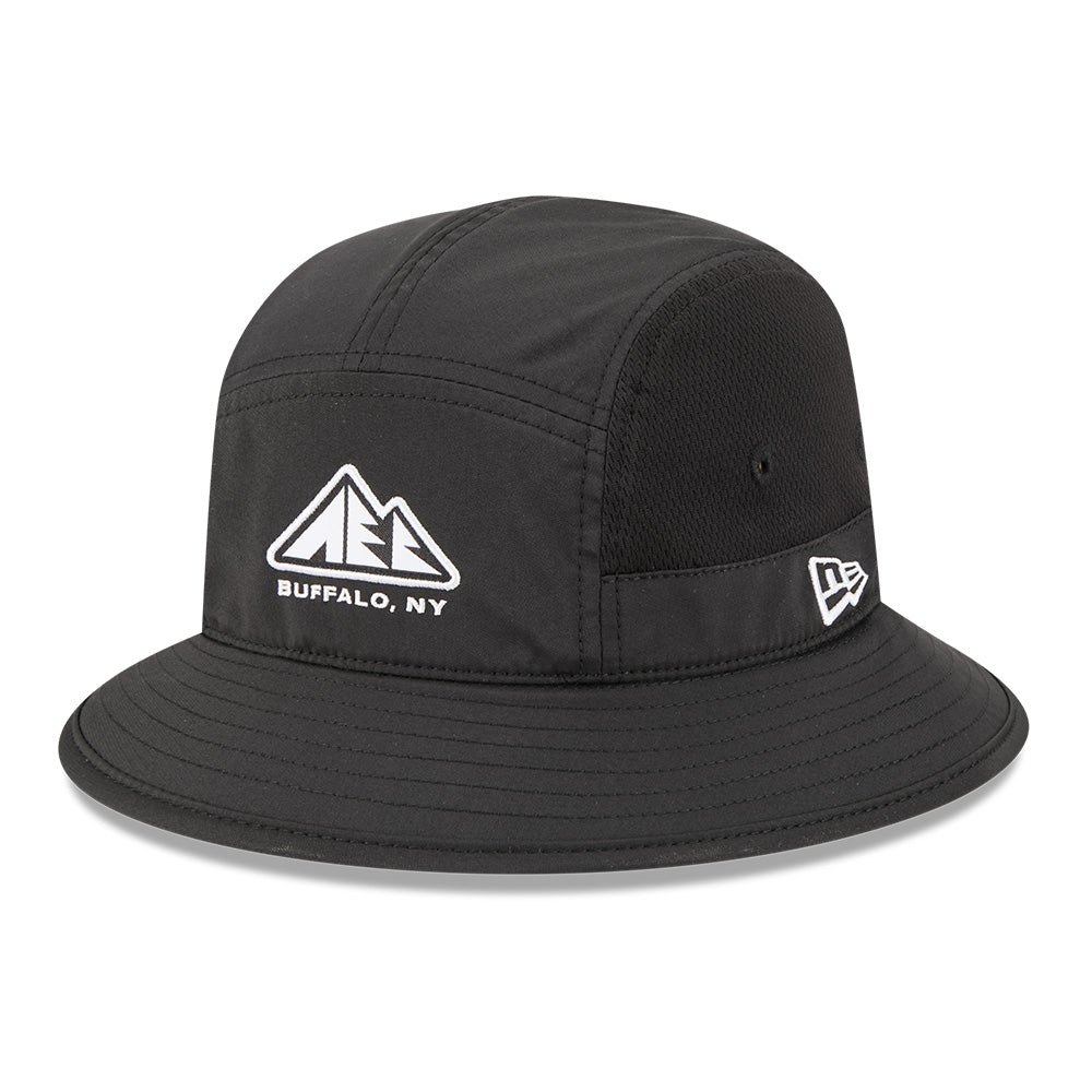 New Era Outdoor Mountain Logo SS26 Black Sports Bucket Hat