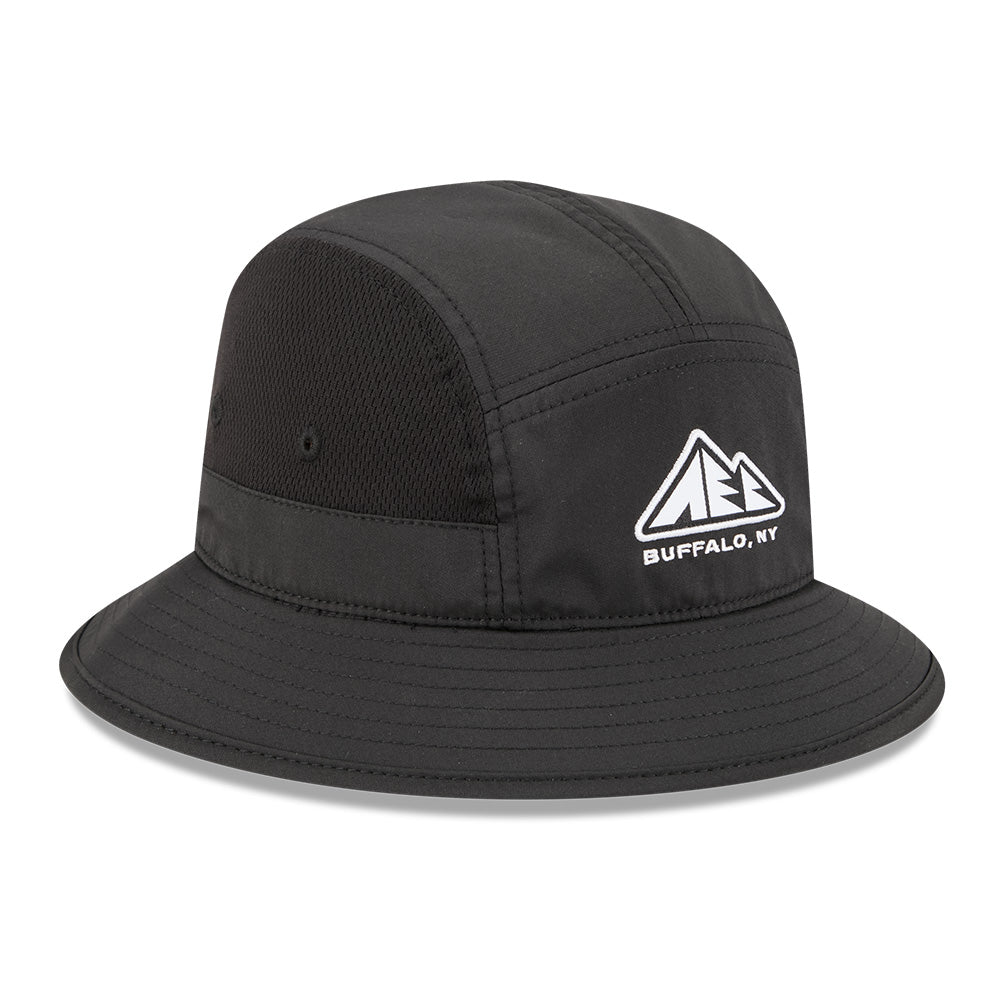 New Era Outdoor Mountain Logo SS26 Black Sports Bucket Hat