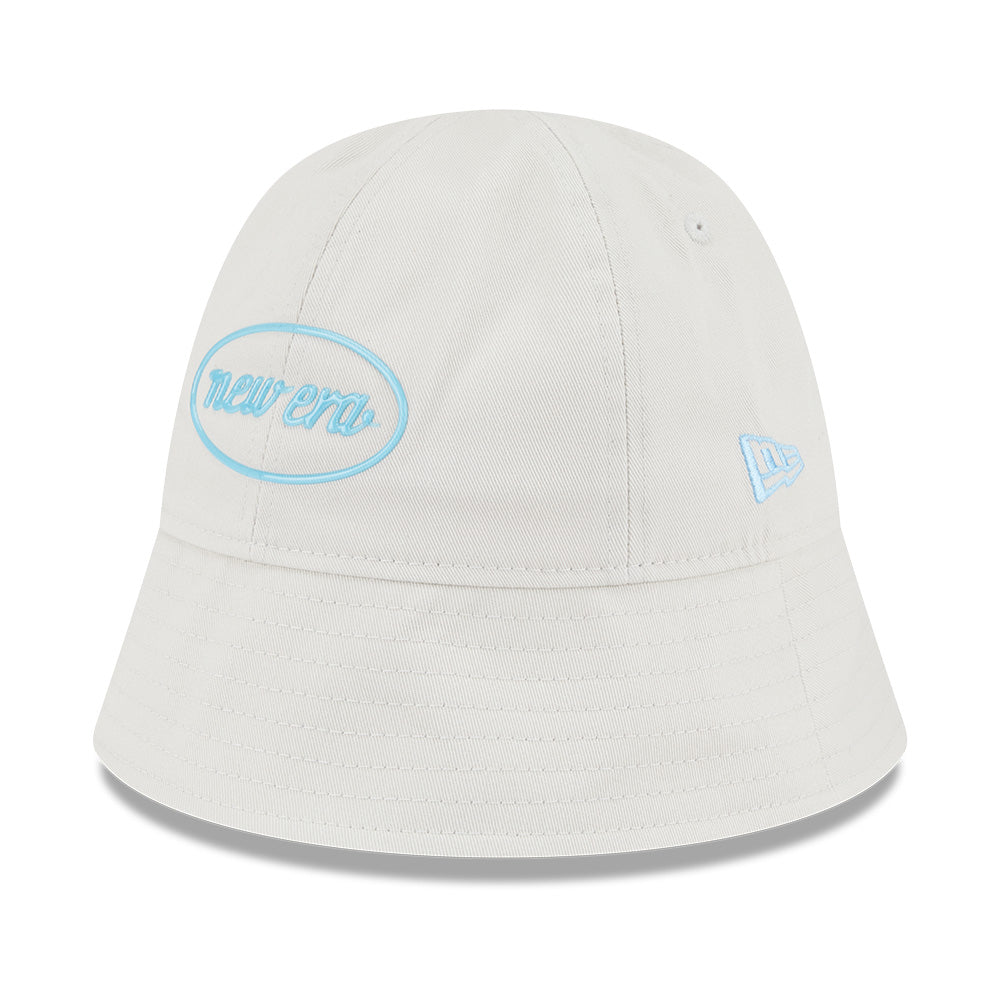 New Era Script Jelly Pack SS26 Vintage Stone Explorer Sailor Brim Bucket Hat