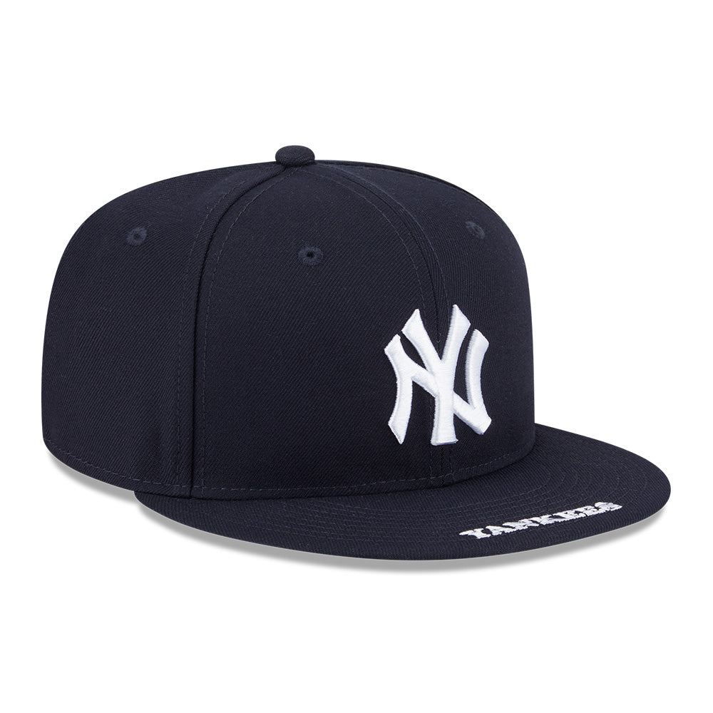 New Era New York Yankees Visor Wordmark Navy 9FIFTY Snapback Cap