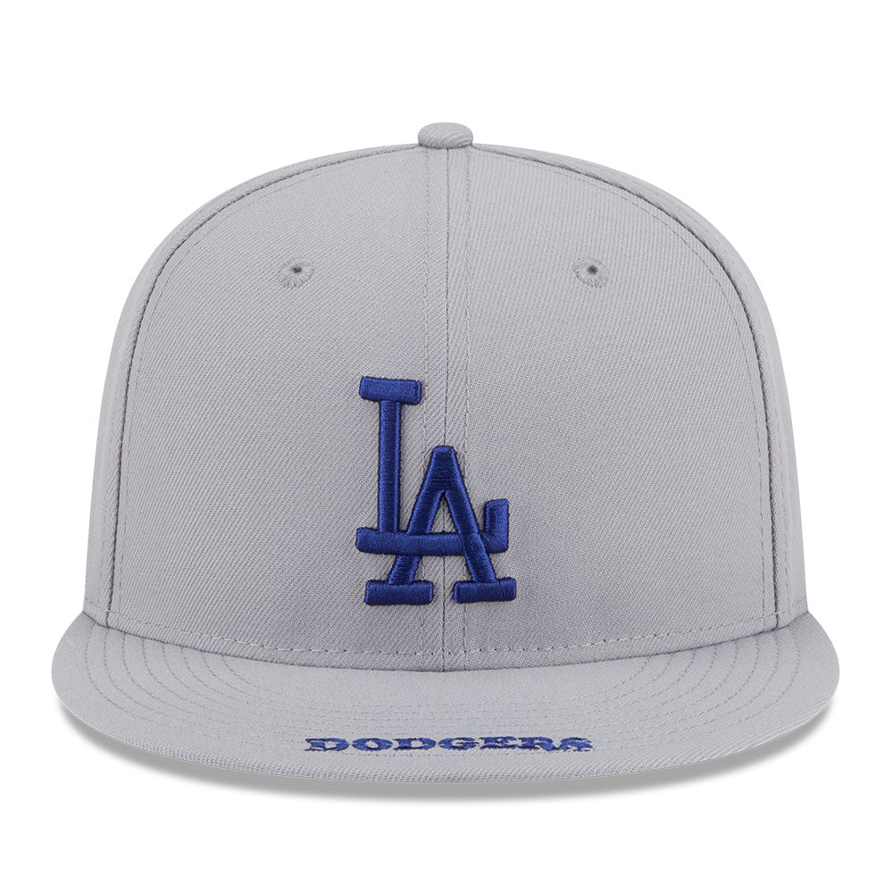 New Era Los Angeles Dodgers Visor Wordmark Grey 9FIFTY Snapback Cap