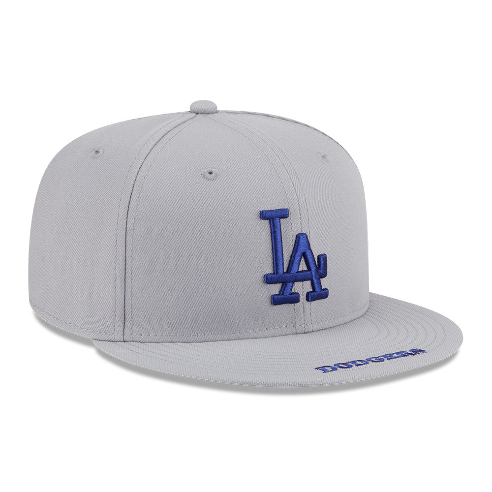 New Era Los Angeles Dodgers Visor Wordmark Grey 9FIFTY Snapback Cap