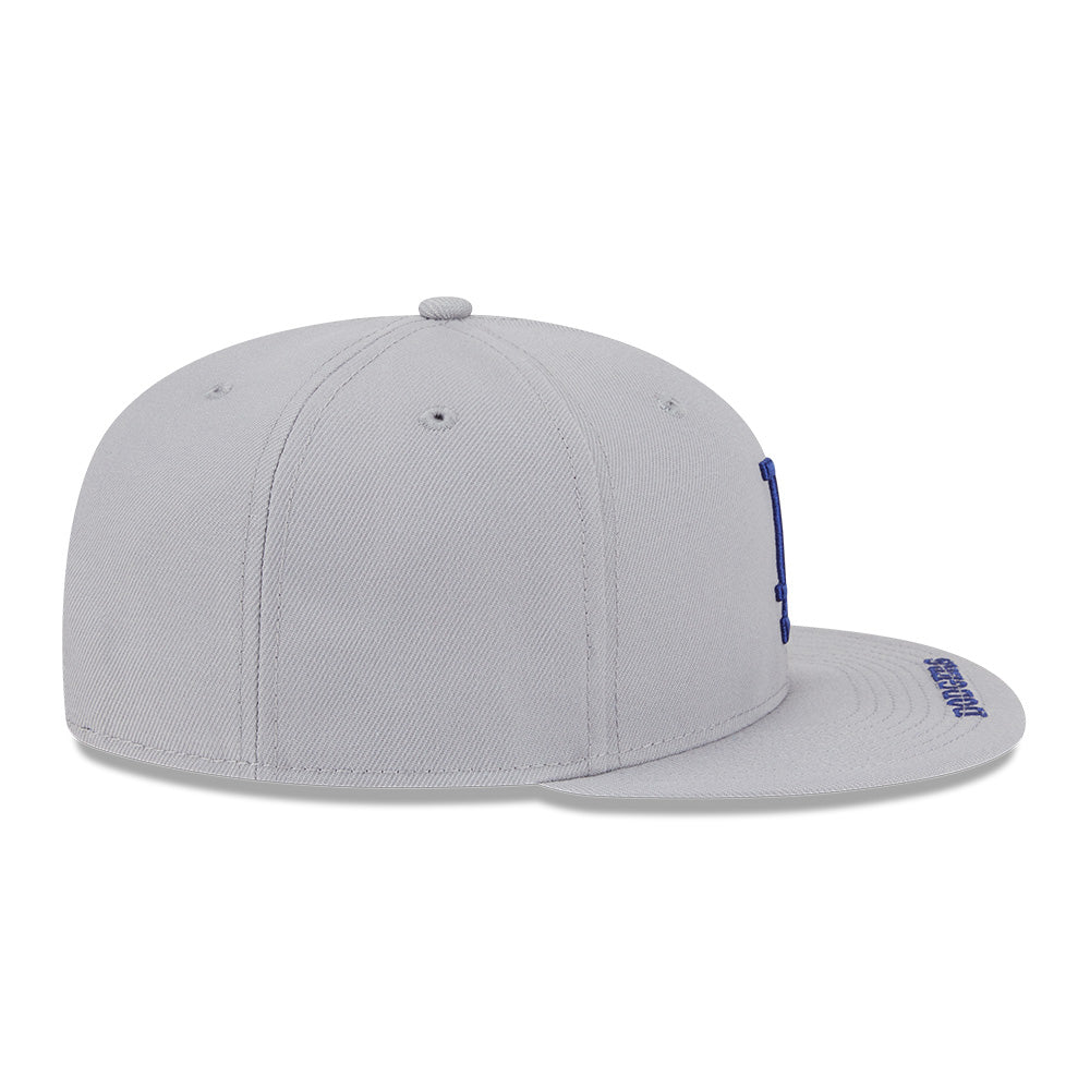 New Era Los Angeles Dodgers Visor Wordmark Grey 9FIFTY Snapback Cap