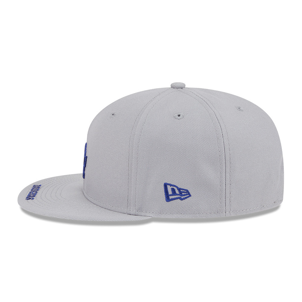 New Era Los Angeles Dodgers Visor Wordmark Grey 9FIFTY Snapback Cap