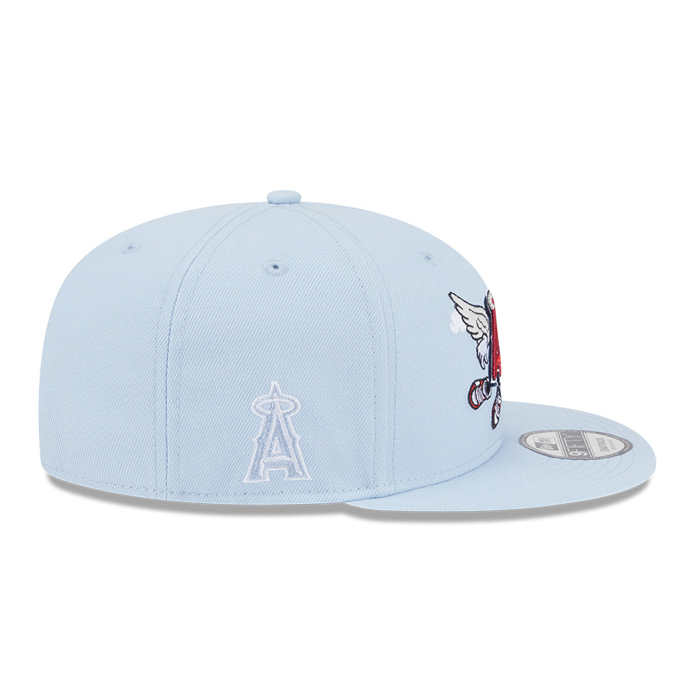 New Era Los Angeles Angels Major League Baseball Cartoon Soft Blue 9FIFTY Snapback Cap