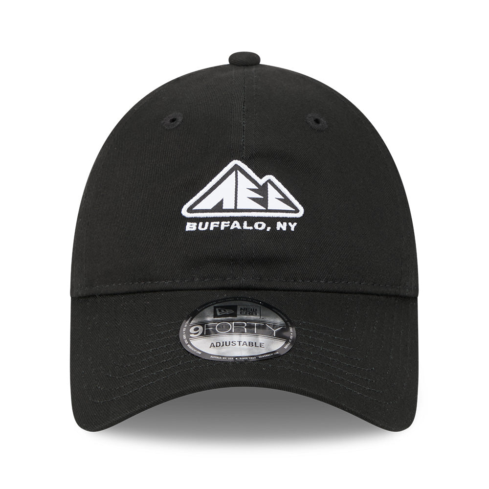 New Era Outdoor Mountain Logo SS26 Black 9FORTY Unstructured Adjustable Cap