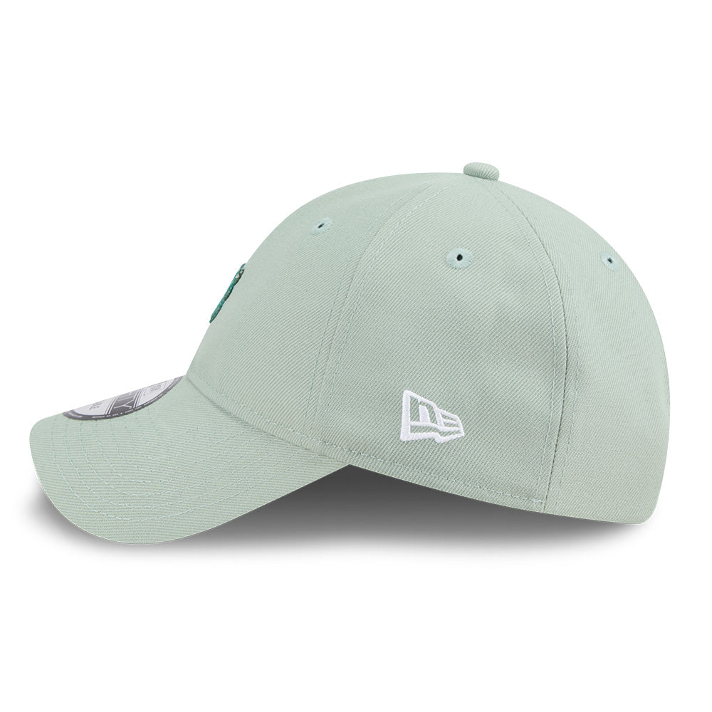 New Era NE Script Metal Bronze Badge Everest Green 9FORTY Unstructured Adjustable Cap