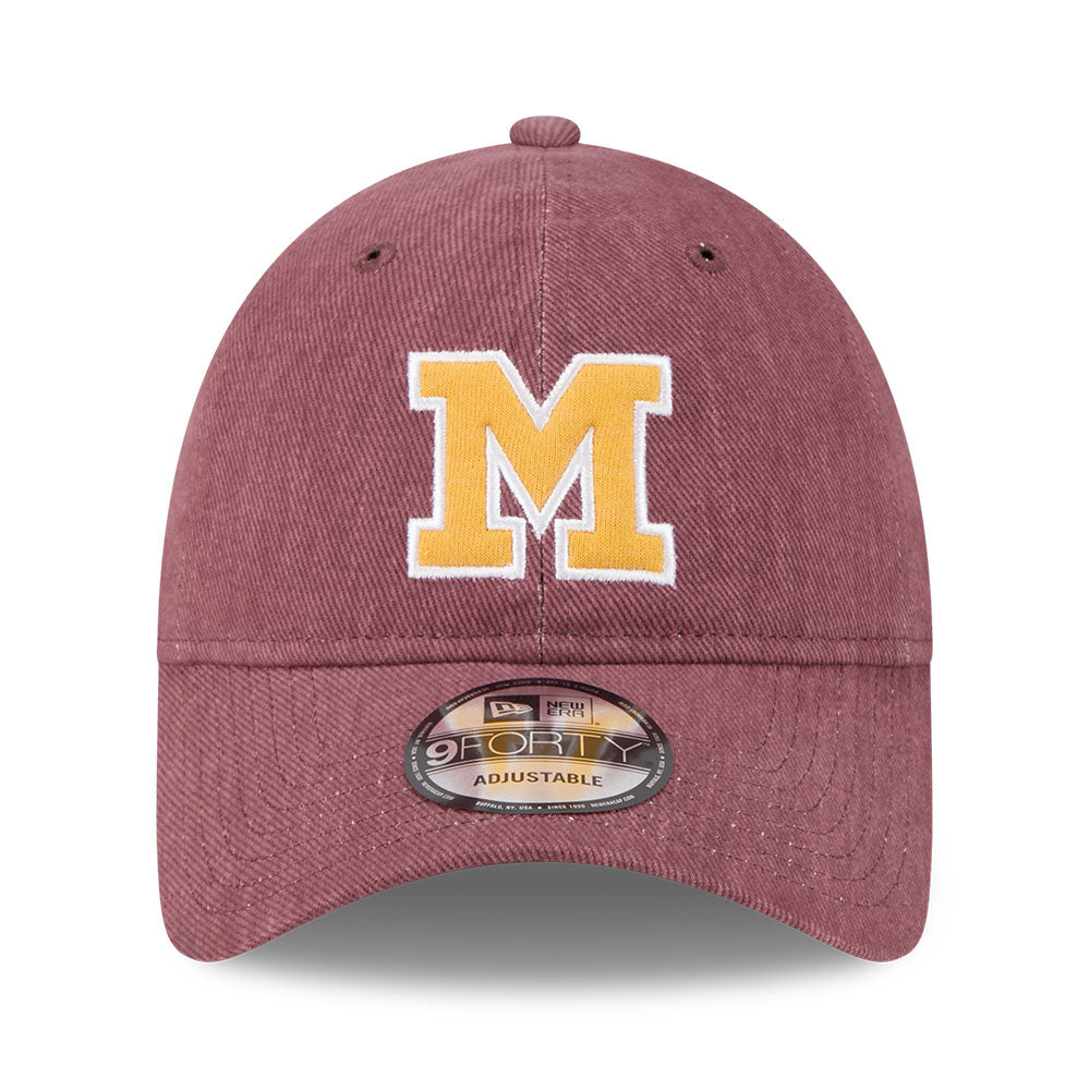 New Era Milwaukee Brewers Varsity Burgundy 9FORTY Unstructured Adjustable Cap