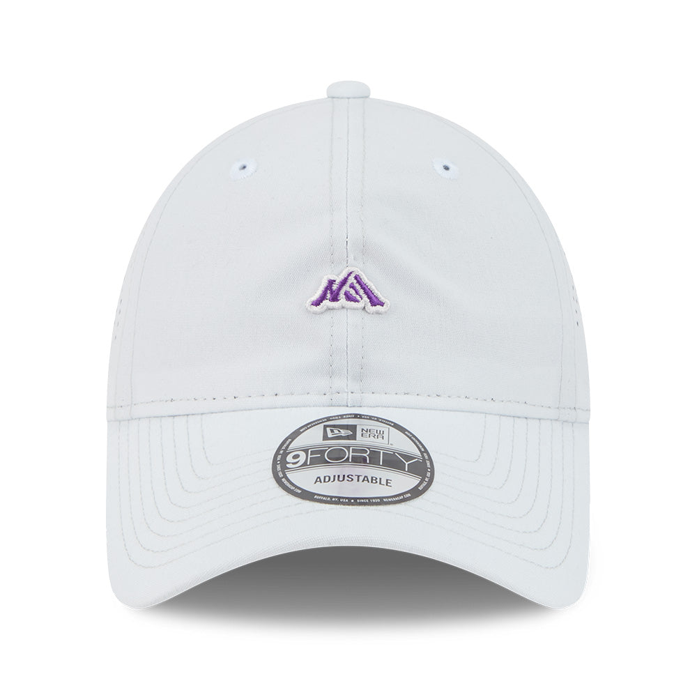 New Era Mini Mountain Logo SS26 Silver Snow 9FORTY Unstructured Adjustable Cap