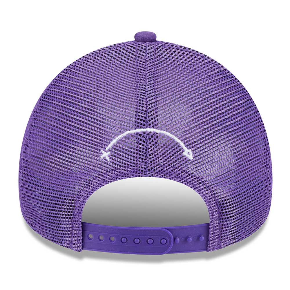 Los Angeles Lakers NBA Street Game Purple 9FORTY A-Frame Trucker Snapback Cap