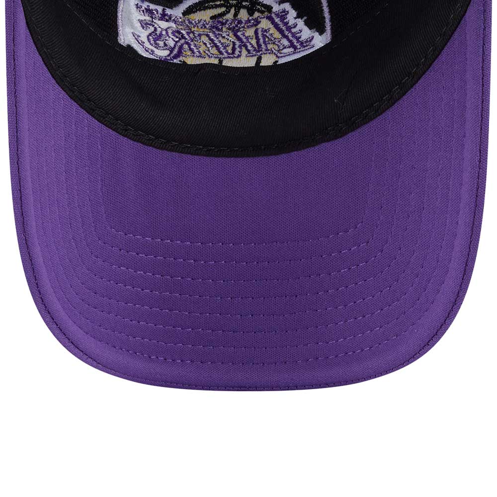 Los Angeles Lakers NBA Street Game Purple 9FORTY A-Frame Trucker Snapback Cap