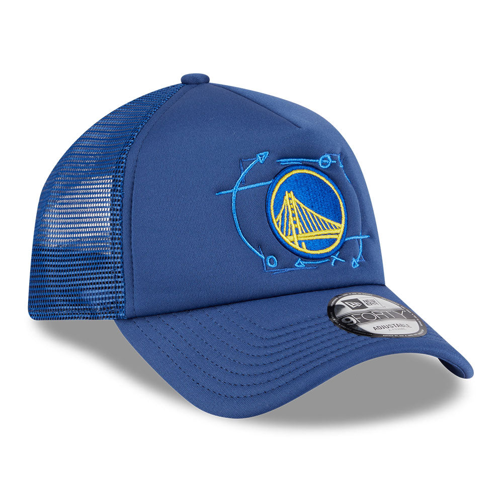 Golden State Warriors NBA Street Game Navy 9FORTY A-Frame Trucker Snapback Cap